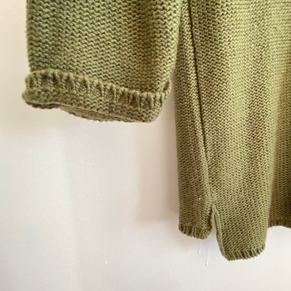 OLIVE GREEN KNIT SWEATER - Picture 6 of 7